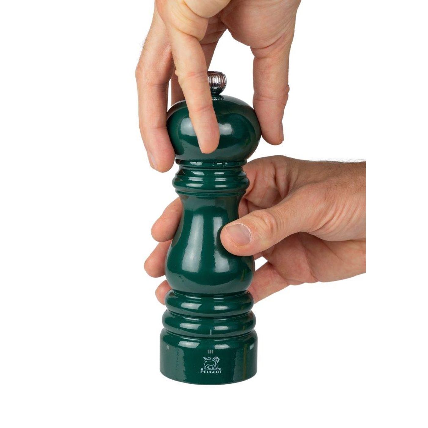 Moulin à sel manuel u'Select Paris Rama bois laqué vert forêt 18 cm